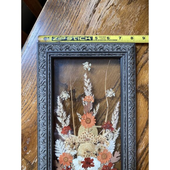 BOHO Pressed Flowers Framed by Artist Babs Schnabl Window to the Garden Signed - Picture 4 of 7